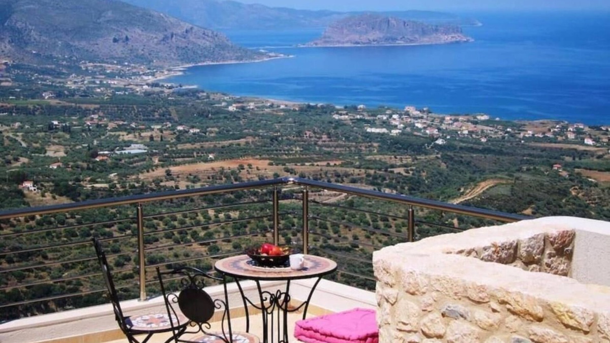 Monemvasia Villa | Breathtaking Art Villa in Monemvasia with Private Access and Stunning Views
