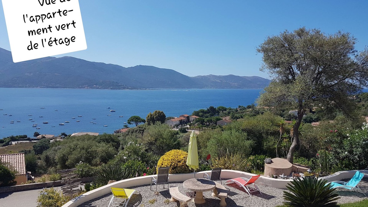 Tiuccia Apartment | BREATHTAKING VIEWS. Splendid large green T2 upstairs, very quiet