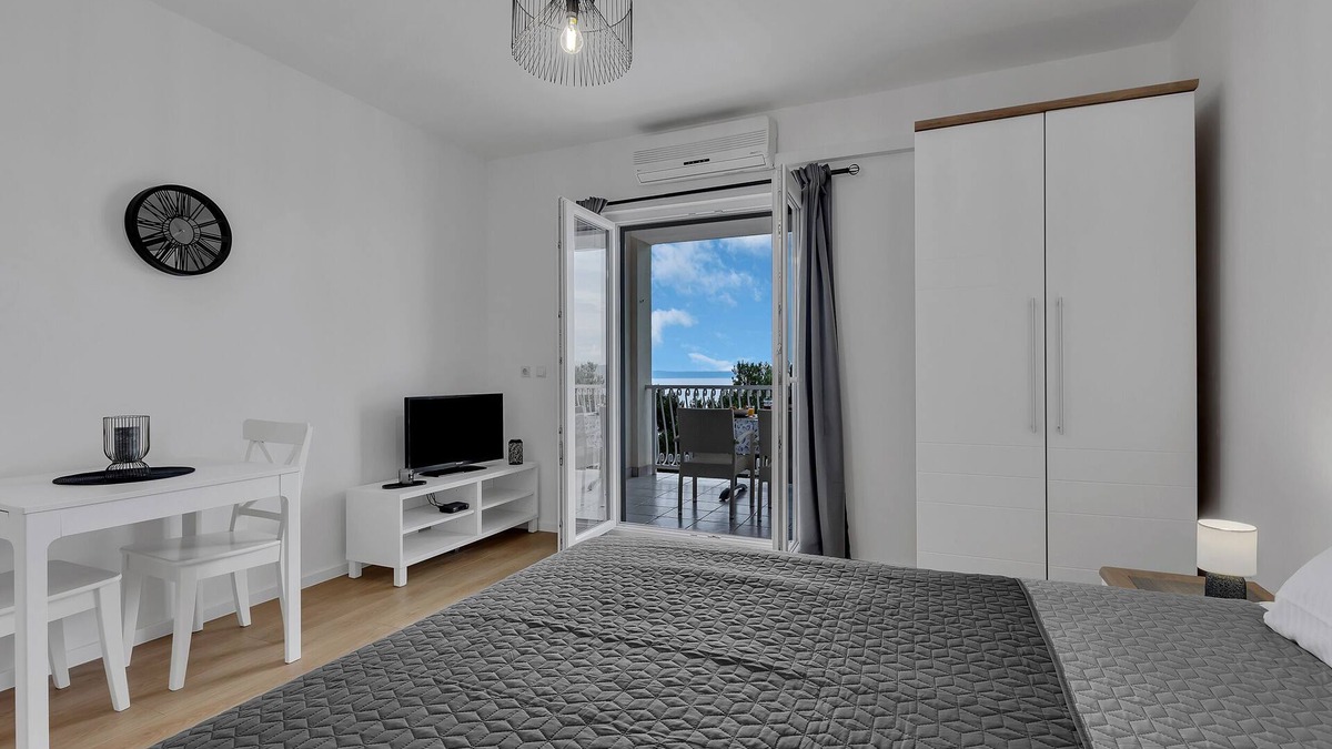 Brela Apartment | Brela Fewo A3 mit Grossem Balkon und Schone Aussicht auf Inseln, Ruhige Lage