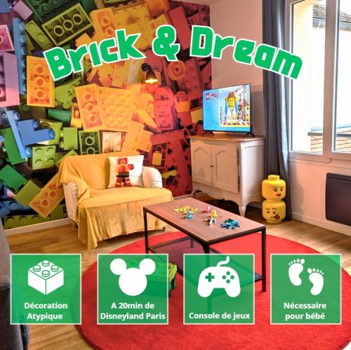 Mortcerf Apartment | Brick and Dream - 20min Disneyland - Familly - Parking