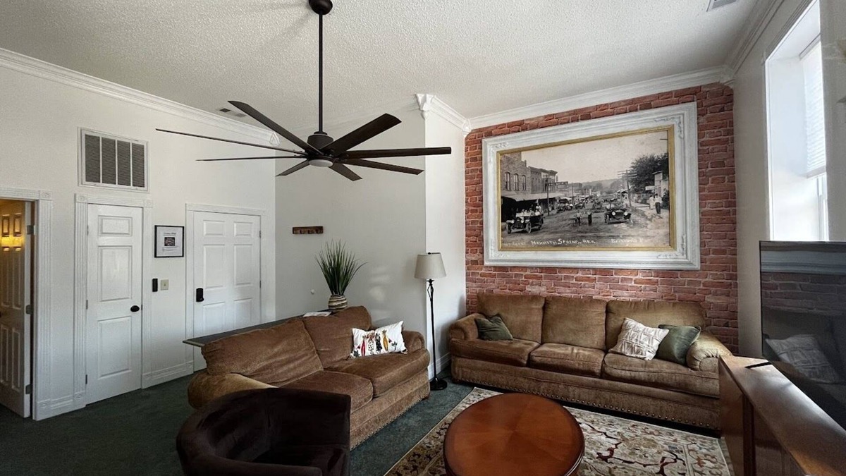 Mammoth Spring Apartment | Brickhaven Loft on Historic Main Street - walk to Spring River, State Park, more