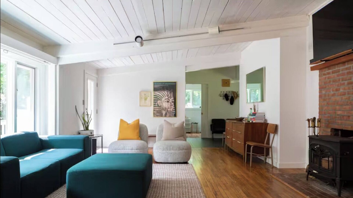 Cornwall Bridge House | Bright and Spacious Secluded Forest Home with Sprawling Yard and Private Brook