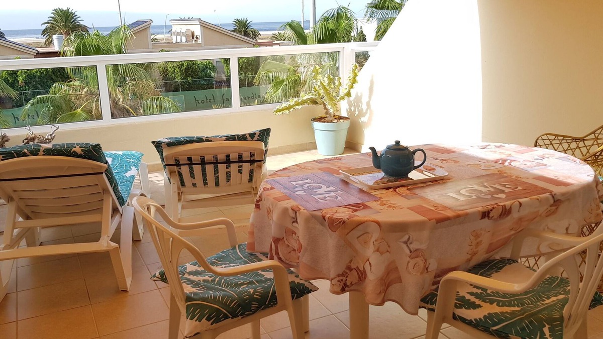 Solana del Matorral Apartment | Bright beachfront apartment, Playa Jandia, ideal for 2, large terrace