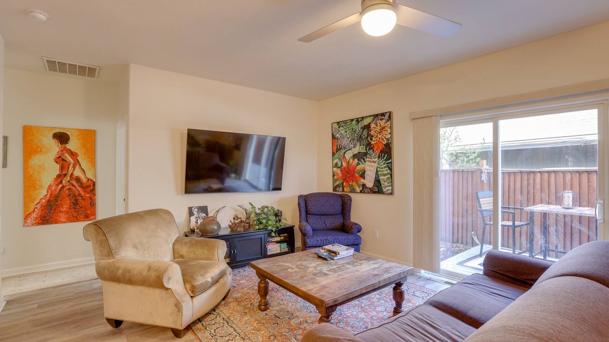 Old Farm District House | Bright Bend Home w/Patio < 3 Mi to Downtown!