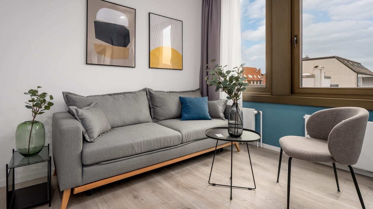 Lippstadt Apartment | ☆BRIGHT: Heart of City | Kitchen | RoofTerrace