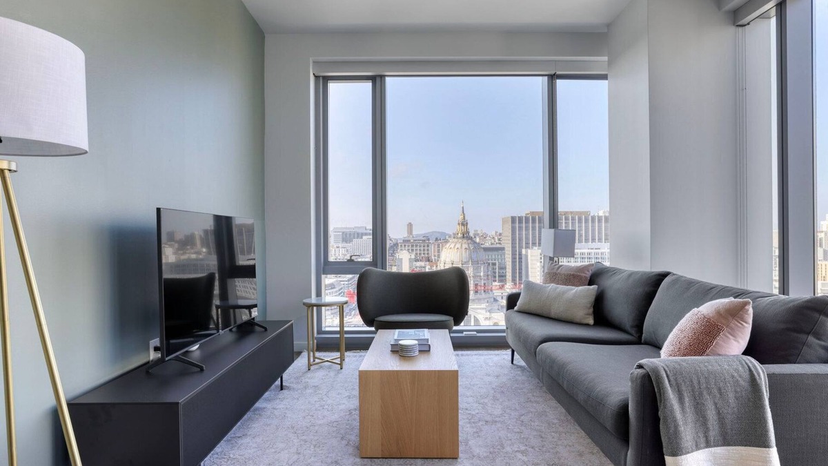 Civic Center Apartment | Bright Soma 2BR w/Theater & Basketball, nr Tech Companies, by Blueground