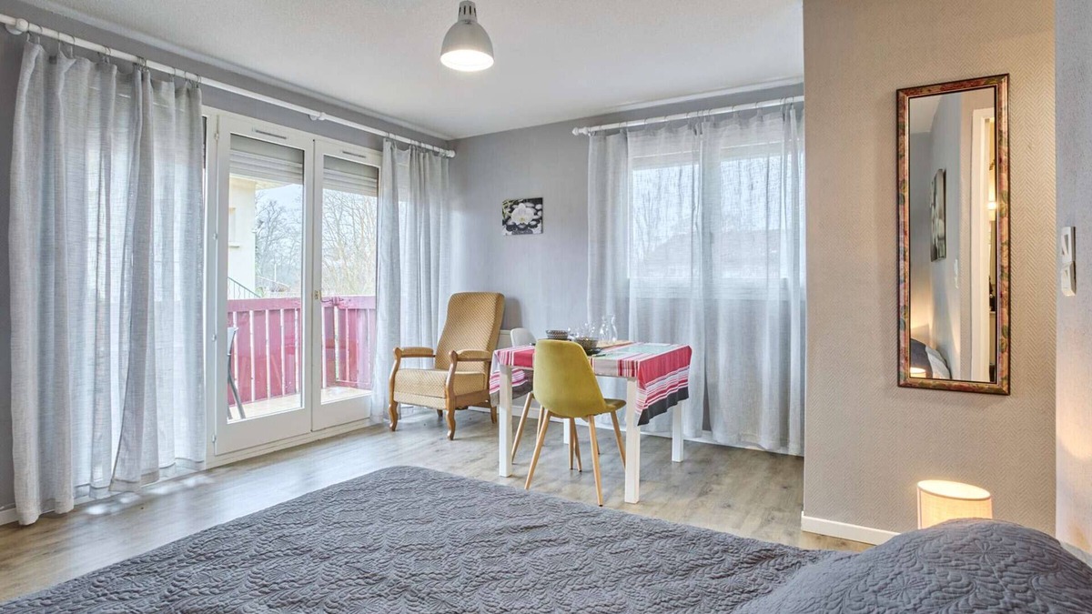 Barbotan-les-Thermes Apartment | Bright T1 bis 26.5 m², south balcony, parking, fiber