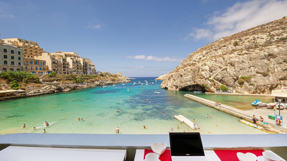 Munxar Apartment | Brilliant Beachfront Apartment with Super Sunset views in Xlendi Bay, Gozo Malta