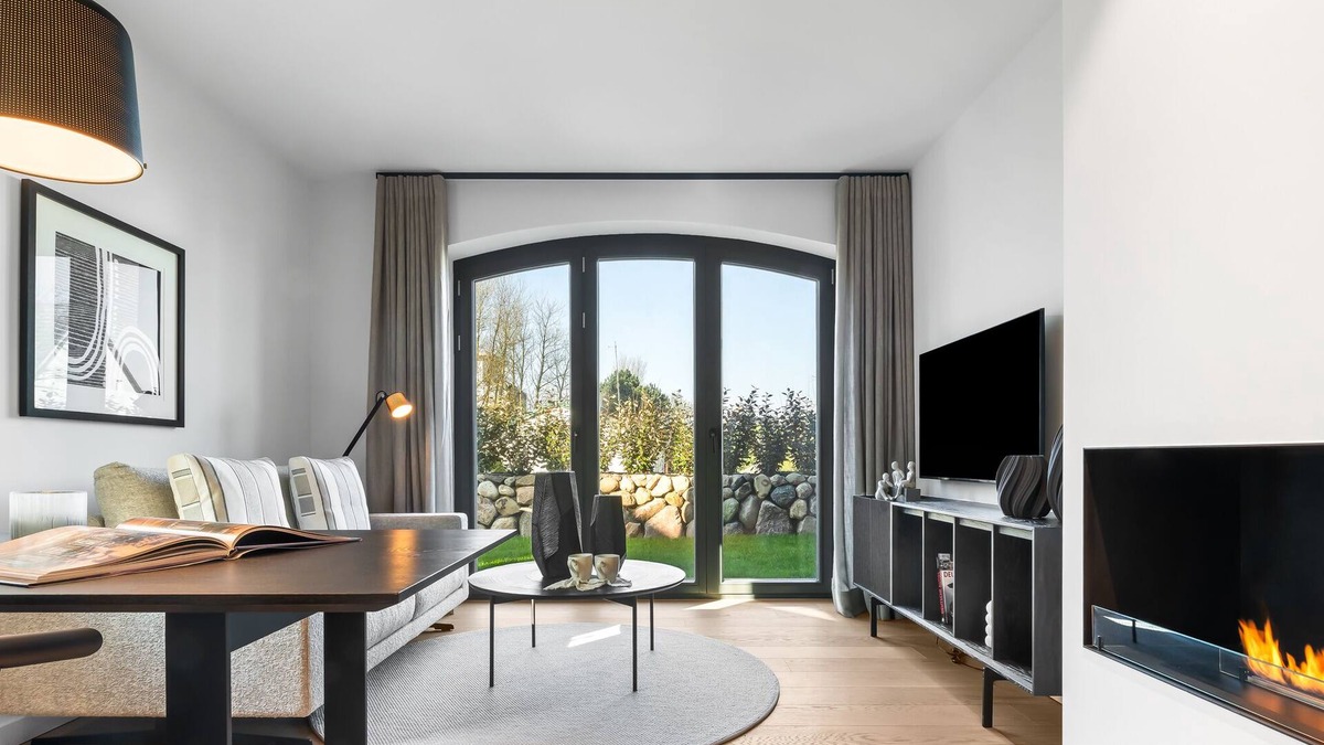 List Apartment | Brooklyn Bridge Suite Sylt with ethanol fireplace and proximity to the North Sea