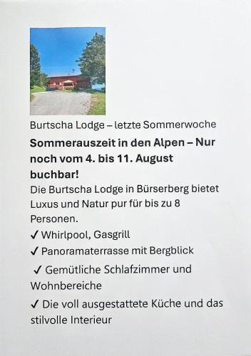 Buerserberg House | Burtscha Lodge