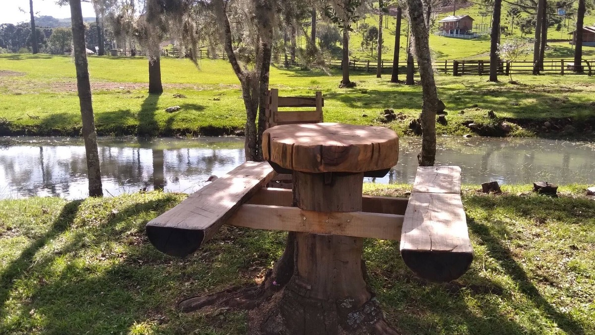 Sao Joaquim Cabin | Cabana Pequeno Bosque com dek e Vista/p o rio