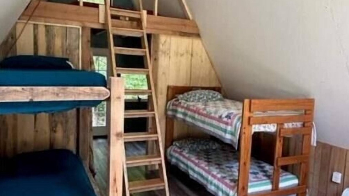 Northern Cabin | Cabin #3 Francis - Custom built A-Frame Bunkhouse - pet and kid friendly