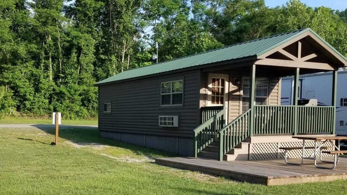 Dickerson Run Cabin | Cabin 9 - The beautifully decorated interior of this cabin is perfect for any outdoor lover.