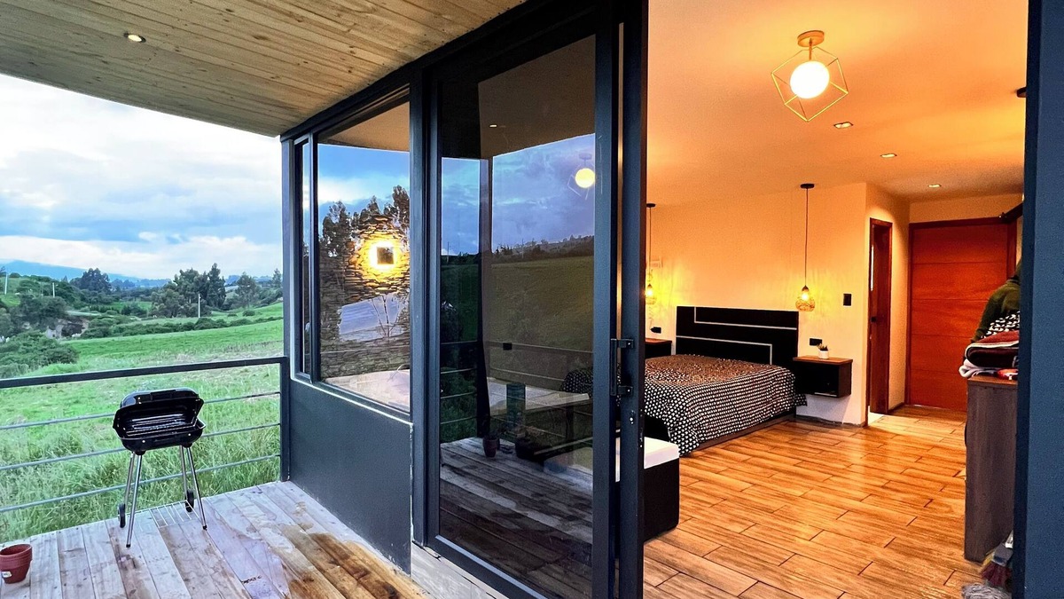 Cangahua Cabin | Cabin by the river with a view of the Cayambe snow-capped mountain