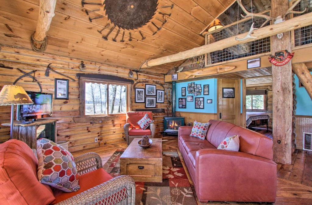 Nekoosa House | Cabin on Private Island Less Than 6 Mi to Sand Valley Golf