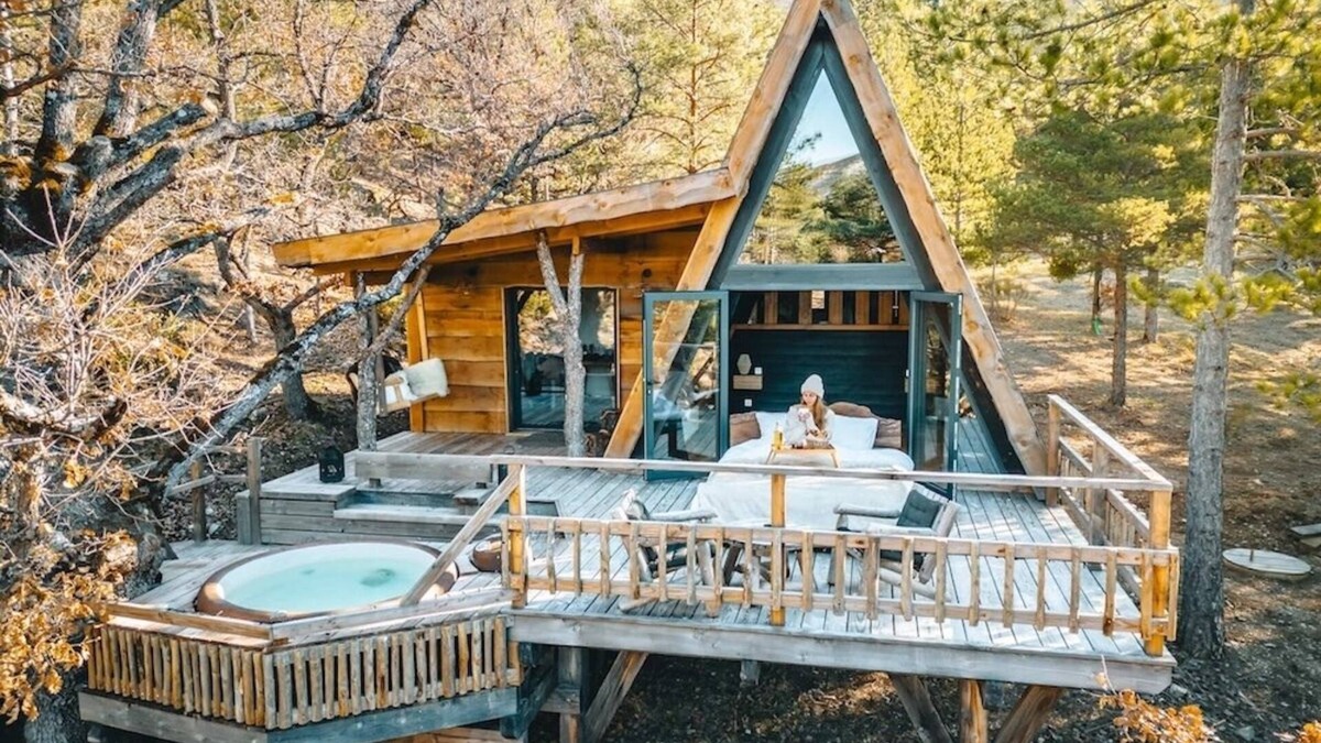 Serres Cabin | Cabin with private Jacuzzi - Petite Buëch