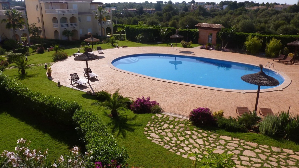 Cala Mandia Apartment | Cala Anguila 315: Beach apartment fully equipped, with pool, gardens and WIFI