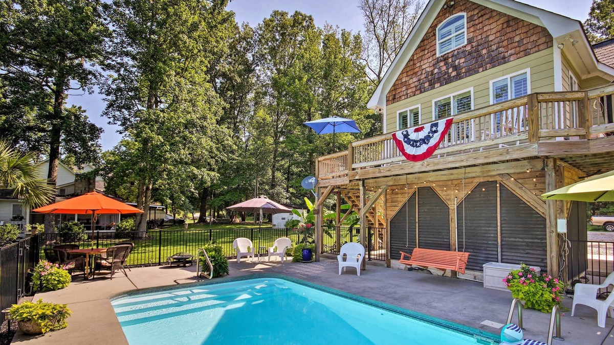 Camden House | Camden Home on Lake Wateree w/Boat Dock!