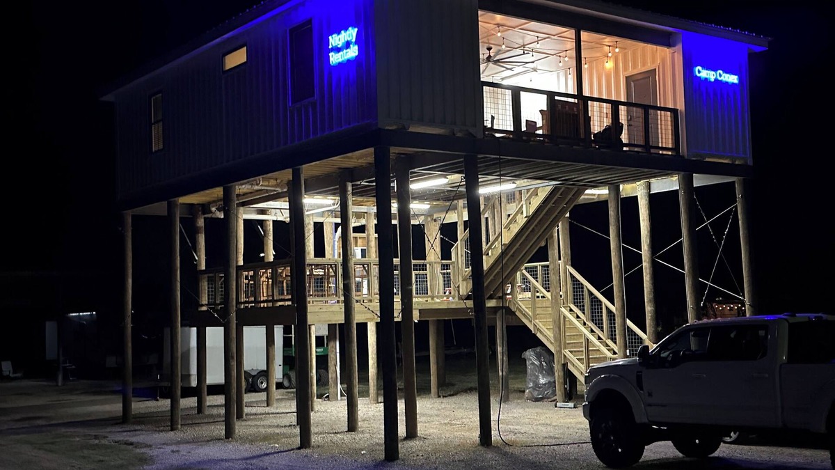 Delacroix House | Camp Conex a Shipping Container in Shell Beach, LA