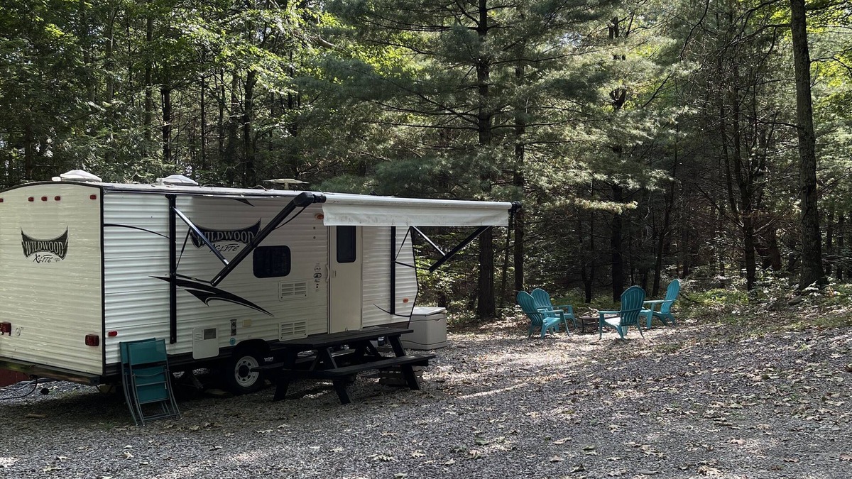 Benton House | Camper next to Rickett’s glen