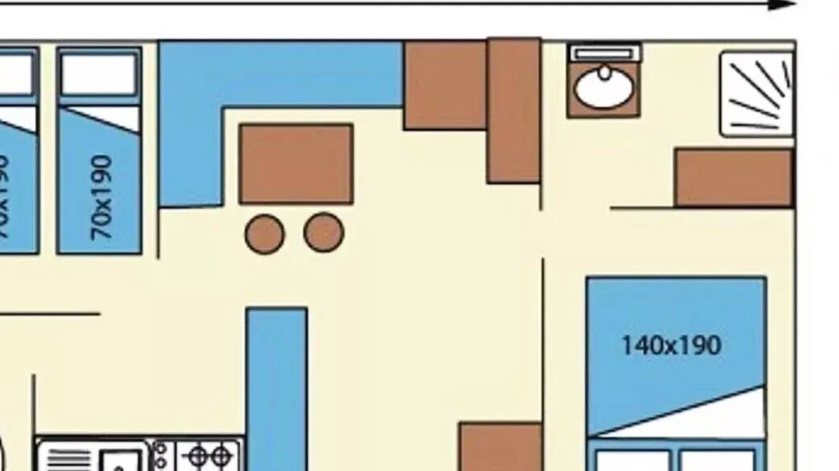 Chauffour-sur-Vell House | Camping Au Bois Dormant * - MRI Mobile Home 3 Rooms 4 People