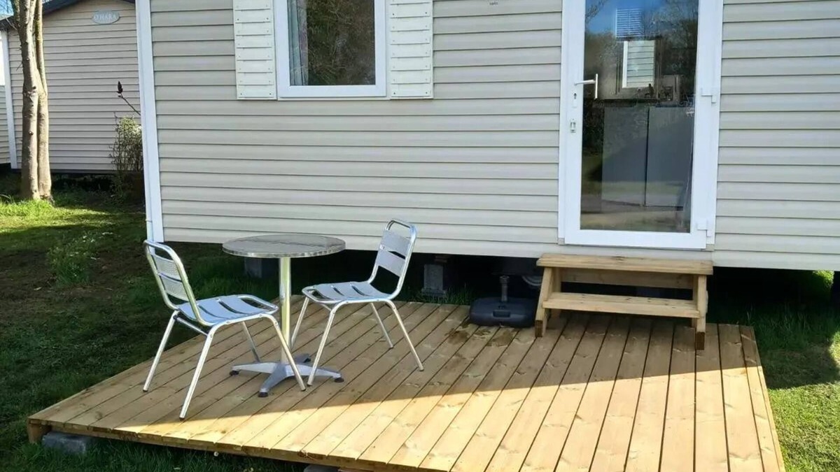 Routhiauville House | Camping de la Baie - Baie de Somme Nature - Pendé/Routhiauville * - Duo comfort mobile home + 2 people