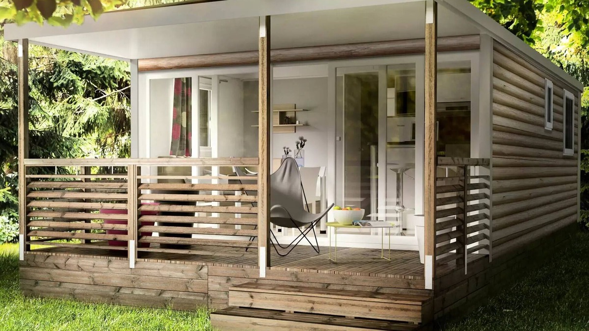 Ayzac-Ost House | Camping ecovillage SOLEIL DU PIBESTE * - Mobile home Tourmalet 2 bedrooms = bed linens + towels + household 4 people