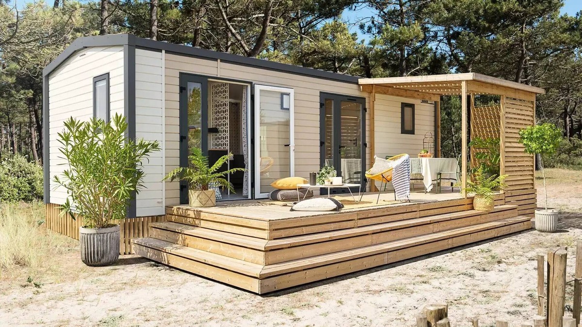 Saint-Jean-du-Bruel House | Camping Flower La Dourbie * - Mobile Home Premium Grand Large Les Cévennes 3 Rooms 4 People Air Conditioning