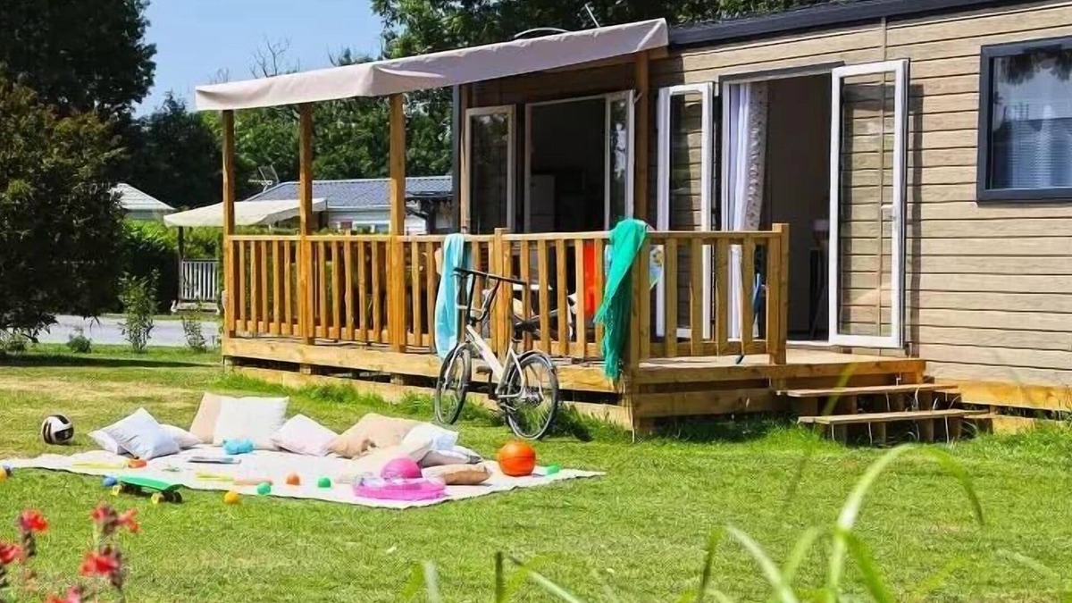 Cahagnolles House | Camping L'Escapade * - Mobile home Grand Large 34m2 (3 bedrooms) + terrace 6 people