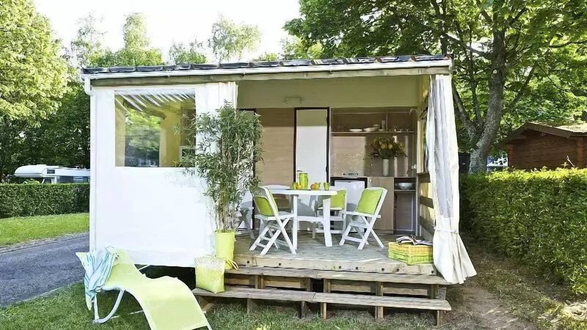 Meyrueis House | Camping le Jardin des Cévennes* - Mobil-Tent Tithome 3 rooms 4/5 people Without Sanitary
