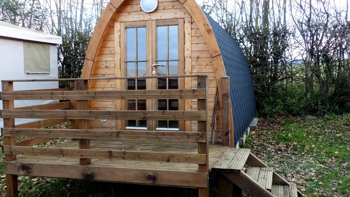 Verteillac Ski Chalet | Camping Le Pontis* - Atypical Chalet Tonneau 2 people