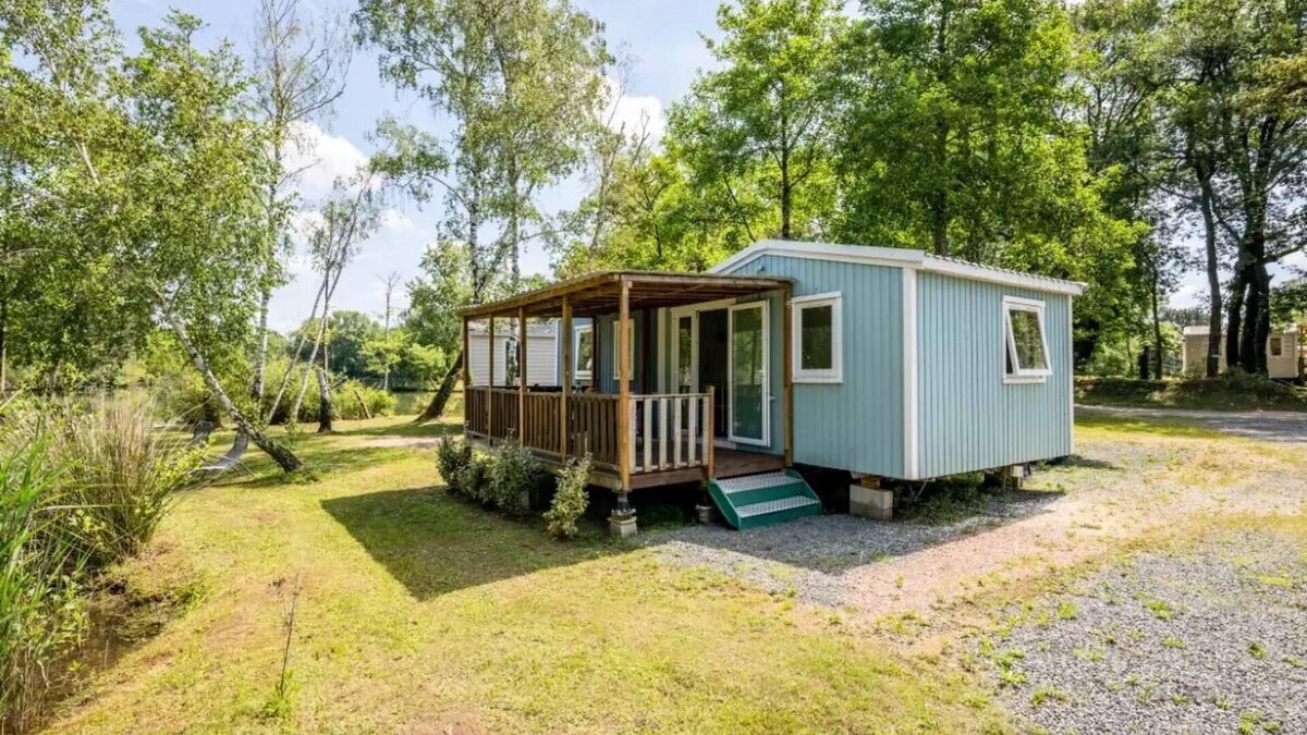 Saint-Sornin House | Camping maeva Escapades Les Étangs Mina * - Fisherman's Cabin 4 Rooms 6/8 People Pond Side + TV