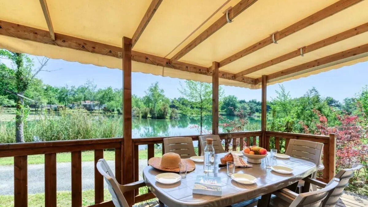 Saint-Sornin House | Camping maeva Escapades Les Étangs Mina * - Mobile Home Premium 4 Rooms 6/8 People Pond Side + TV