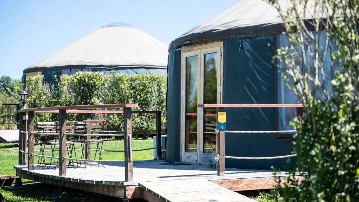 Target RV Rental | Camping maeva Escapades Domaine des Grandes Côtes * - Large Yurt 3 Rooms 6 People Air Conditioned