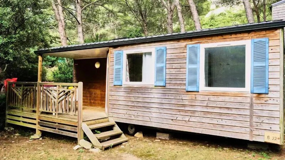 Orgon House | Camping maeva Respire La Vallée Heureuse * - Cozy Mobile Home 3 Rooms 4 People Air Conditioned