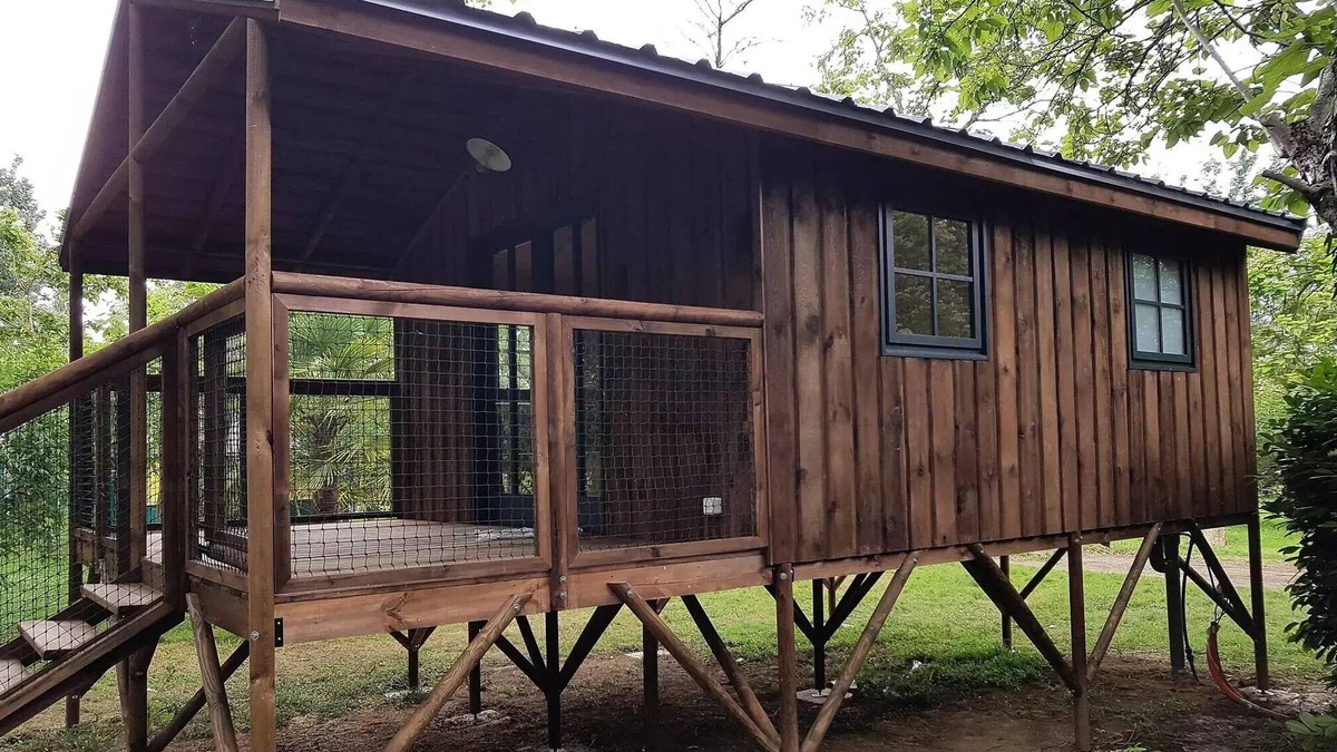 Moncrabeau House | Campsite Le Mouliat * - Chalet on stilt, 1 bedroom, 20m2 + 10m2 2 people