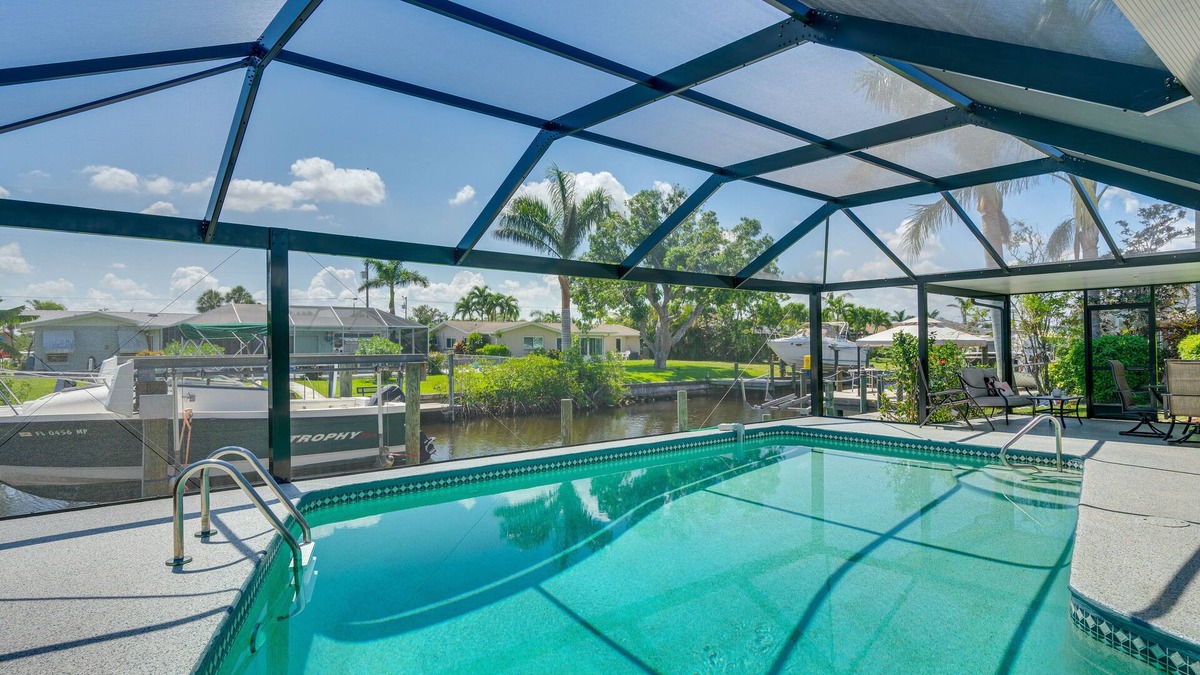 Lochmoor Waterway Estates House | Canalfront Home w/Dock & Pool: 5 Mi to Ft Myers!