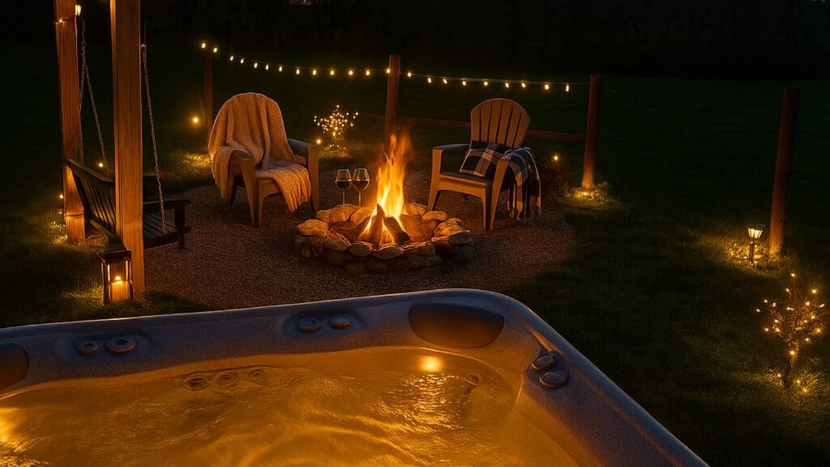 Madison House | Candlelit Comfort: Hot Tub, Firepit, Massage Chair-Romantic Getaway!