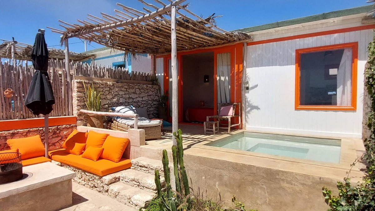 District of Sidi Youssef Ben Ali Cottage | CapSimBay white beach cabin with private pool- beachfront