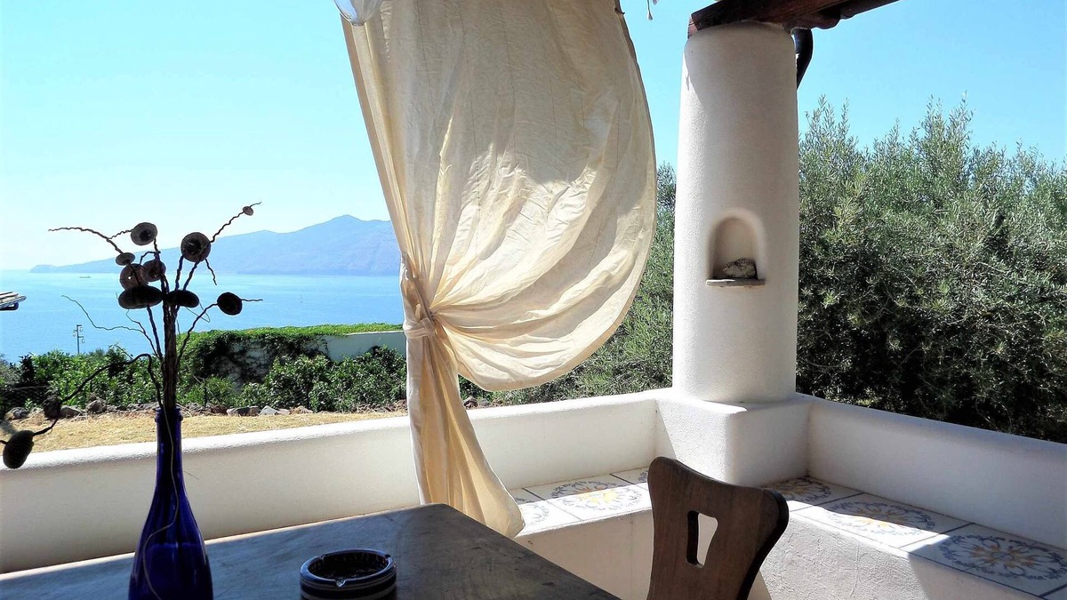 Santa Marina Salina House | Casa Cavalluccio Marino - sea view terrace