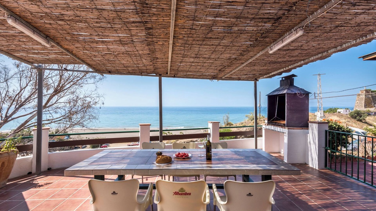 Benajarafe House | Casa del Pipa Home On the Beach with Magnificent Sea View, Terrace