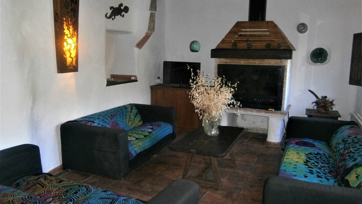 Majada Carrasca Cottage | Casa Los Gatos 1 to 13 people. 4 bedrooms with bathroom, living room with fireplace, heating.