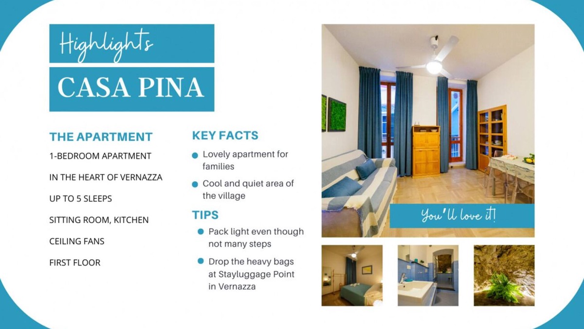 Vernazza Apartment | Casa Pina Quiet Apartment