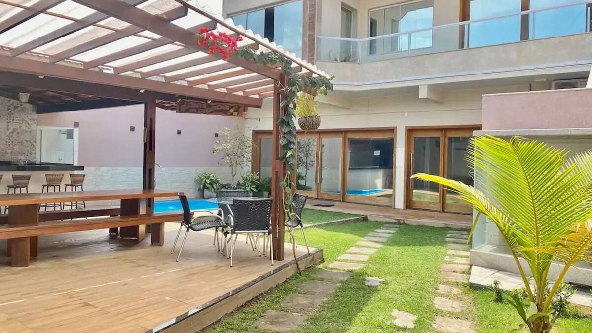 Vila Velha House | Casa+piscina+ Gourmet + ar Condicionado 8 Pessoas