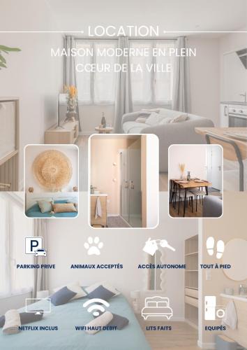 Le Treport Apartment | CDC 3, appartement 2 chambres avec SDB privatives et parking inclus
