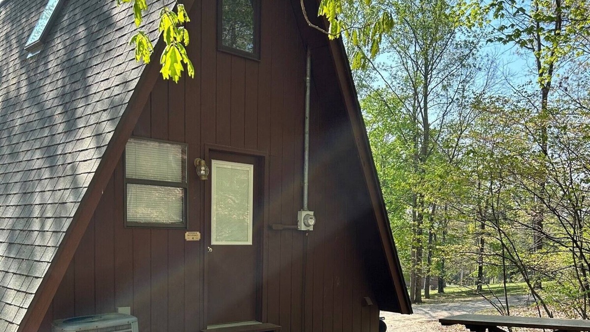 Eckerty Ski Chalet | Cedar A-Frame 4 Cabin located on Patoka Lake in Southern Indiana