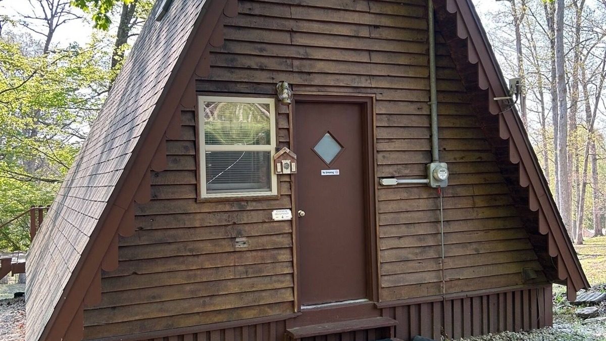 Eckerty Cabin | Cedar A-Frame Chalet Cabin 1 located on Patoka Lake in Southern Indiana