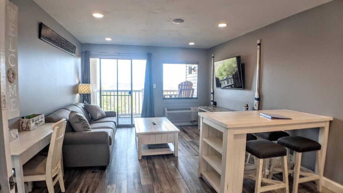 Weirs Beach Condo | Cedar Lodge 302. 1 bedroom condo with Lake Winni views!