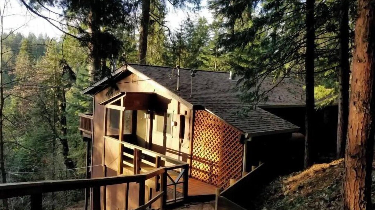 Pollock Pines Cabin | Cedar Pines Cabin w/Fire Pit & Large Deck - BIG Trees - A Quaint Rustic Charmer