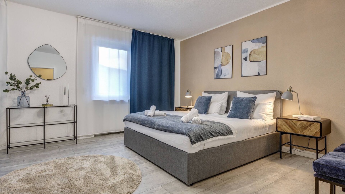 Mainz-Bingen Apartment | Central design apartment near the shore - 105 sqm - Parking - Kitchen - Netflix